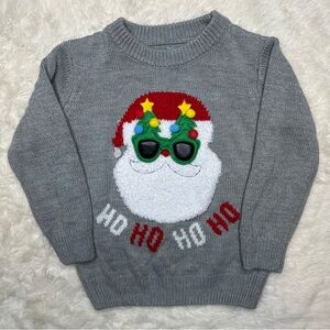 George Christmas Santa Sweater Grey & Red Size 5